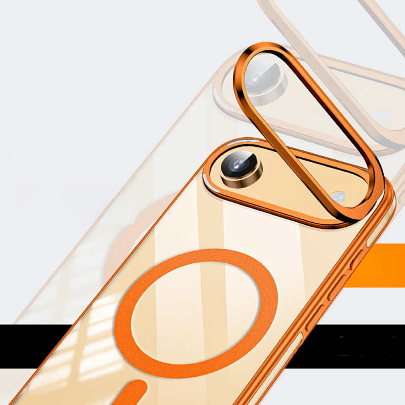 Apple iPhone 17 Air Kılıf M-safe Şarj Özellikli Wlons Standlı Efsane Kapak - 10