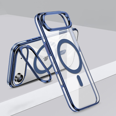 Apple iPhone 17 Air Kılıf M-safe Şarj Özellikli Wlons Standlı Efsane Kapak - 2