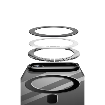 Apple iPhone 17 Air Kılıf M-safe Şarj Özellikli Wlons Standlı Efsane Kapak - 8