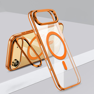 Apple iPhone 17 Air Kılıf M-safe Şarj Özellikli Wlons Standlı Efsane Kapak - 3