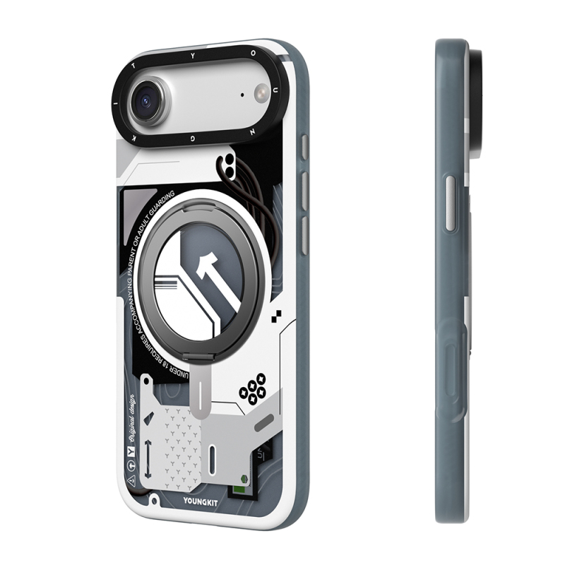 Apple iPhone 17 Air Kılıf M-safe Şarj Özellikli Youngkit Starship Serisi Kapak - 6