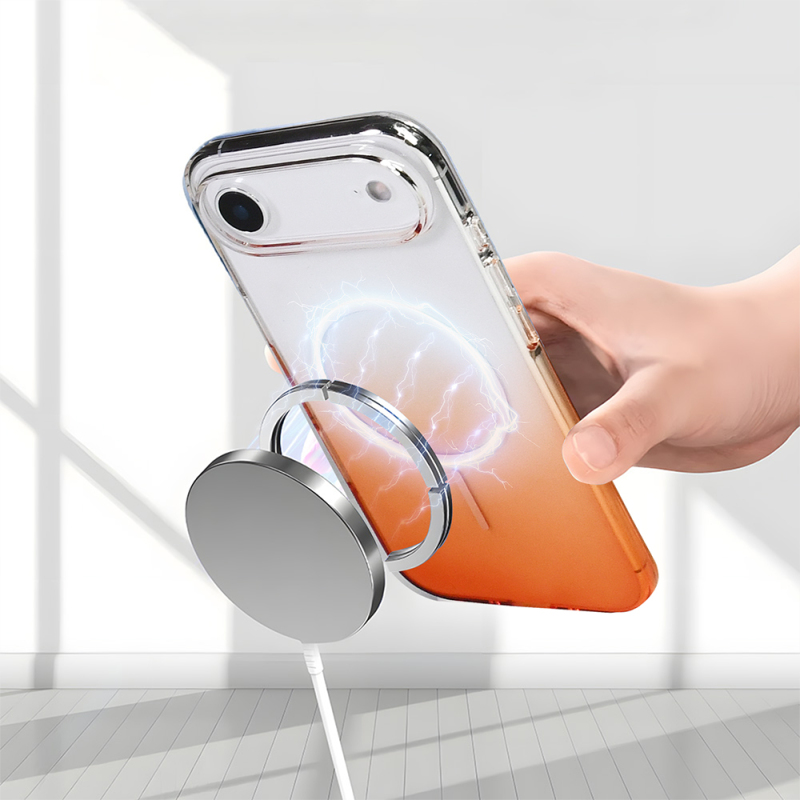 Apple iPhone 17 Air Kılıf M-Safe Şarj Özellikli Zore Septik Silikon Kapak - 16