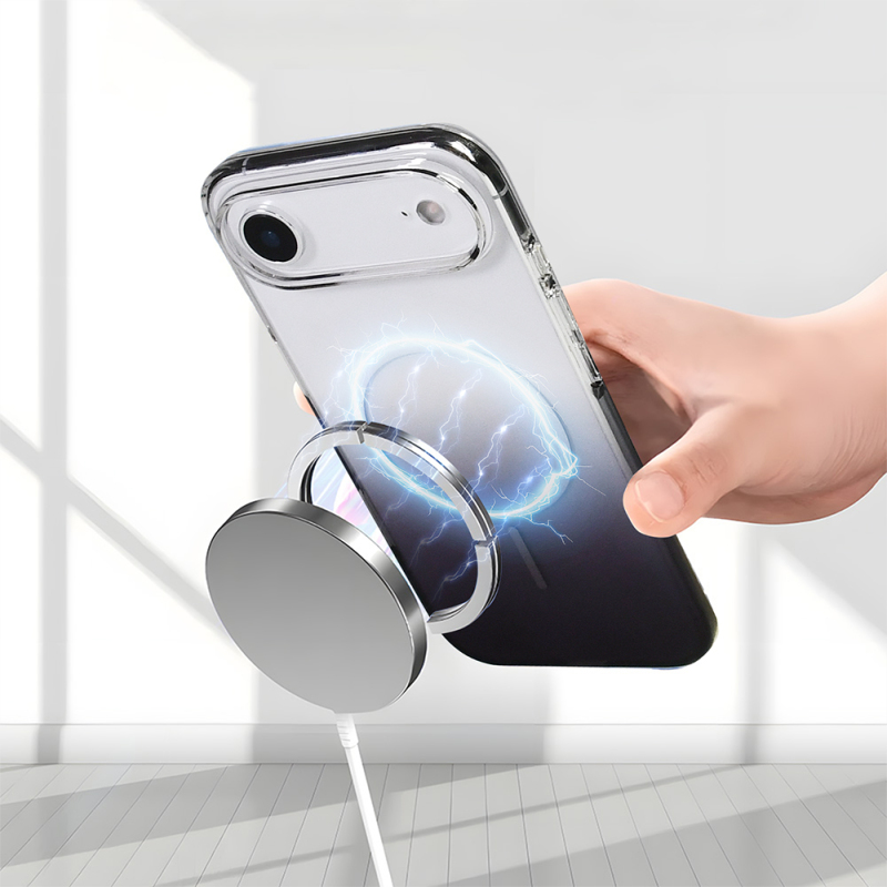 Apple iPhone 17 Air Kılıf M-Safe Şarj Özellikli Zore Septik Silikon Kapak - 19