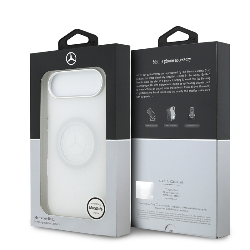 Apple iPhone 17 Air Kılıf Mercedes Benz Orjinal Lisanslı M-safe Şarj Özellikli Buzlu PC Nostaljik Yıldız Dizayn Kapak - 16