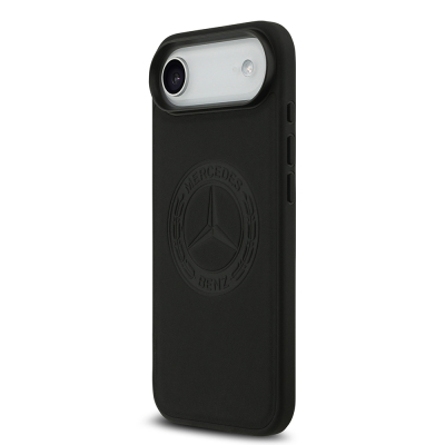 Apple iPhone 17 Air Kılıf Mercedes Benz Orjinal Lisanslı M-safe Şarj Özellikli Hakiki Deri Nostaljik Yıldız Dizayn Kapak - 3