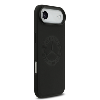 Apple iPhone 17 Air Kılıf Mercedes Benz Orjinal Lisanslı M-safe Şarj Özellikli Hakiki Deri Nostaljik Yıldız Dizayn Kapak - 5