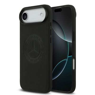Apple iPhone 17 Air Kılıf Mercedes Benz Orjinal Lisanslı M-safe Şarj Özellikli Hakiki Deri Nostaljik Yıldız Dizayn Kapak - 2