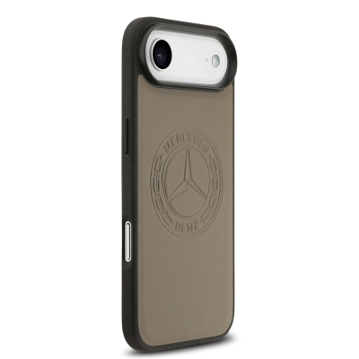 Apple iPhone 17 Air Kılıf Mercedes Benz Orjinal Lisanslı M-safe Şarj Özellikli Hakiki Deri Nostaljik Yıldız Dizayn Kapak - 13