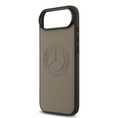 Apple iPhone 17 Air Kılıf Mercedes Benz Orjinal Lisanslı M-safe Şarj Özellikli Hakiki Deri Nostaljik Yıldız Dizayn Kapak - 15