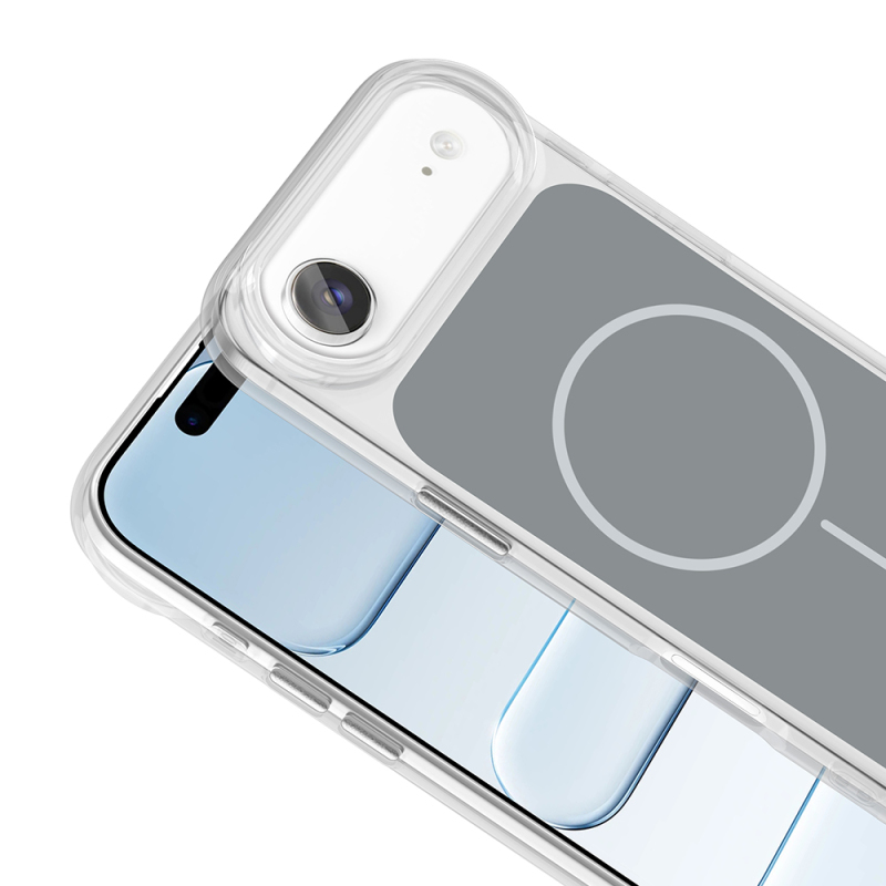 Apple iPhone 17 Air Kılıf Metal Buton Tasarımlı Zore İkonik Sert Silikon Kapak - 13