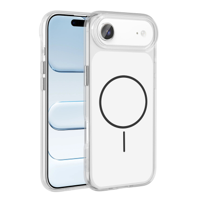 Apple iPhone 17 Air Kılıf Metal Buton Tasarımlı Zore İkonik Sert Silikon Kapak - 6