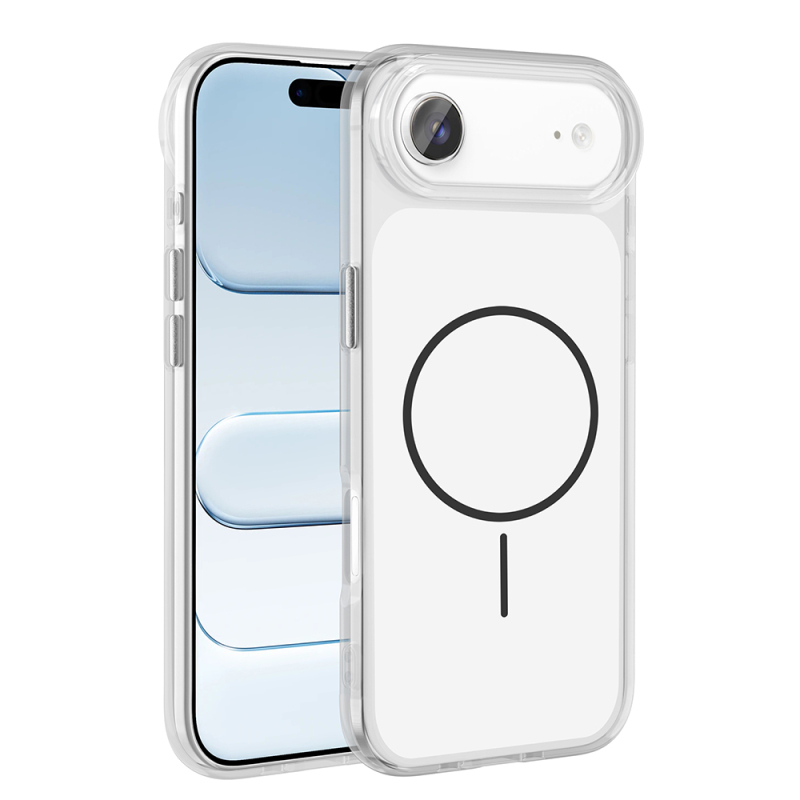 Apple iPhone 17 Air Kılıf Metal Buton Tasarımlı Zore İkonik Sert Silikon Kapak - 6