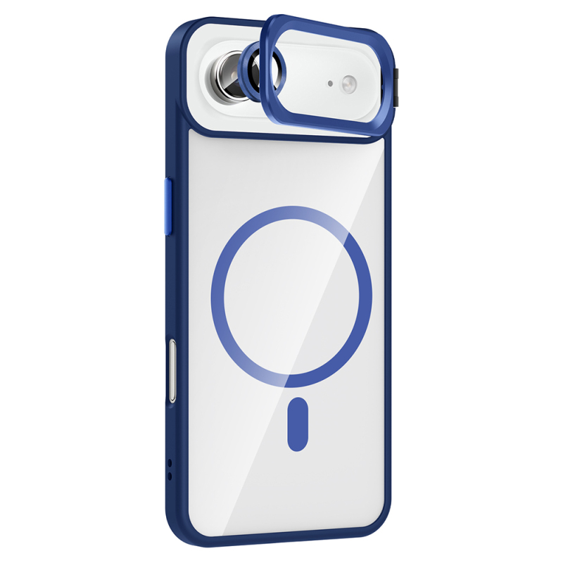 Apple iPhone 17 Air Kılıf Standlı ve Kamera Lens Hediyeli M-Safe Şarj Özellikli Zore Etro Kapak - 10