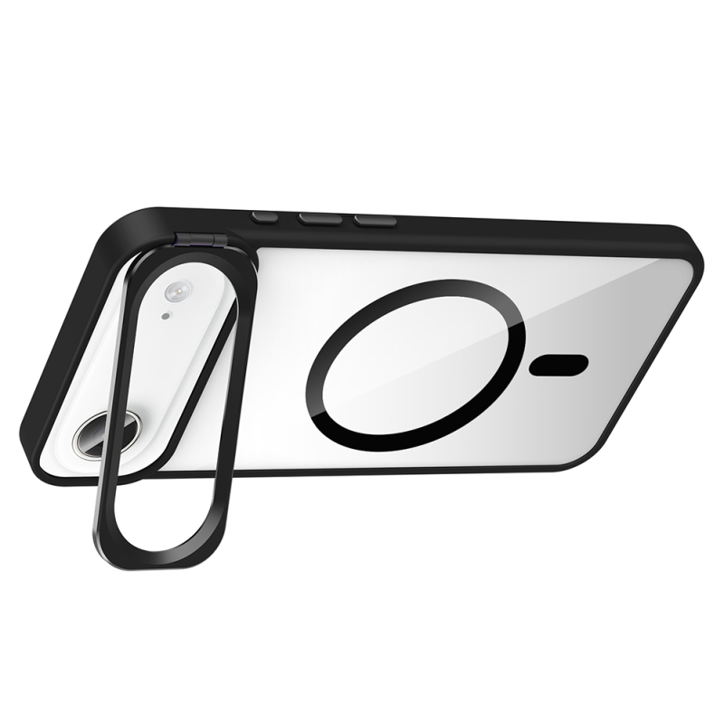 Apple iPhone 17 Air Kılıf Standlı ve Kamera Lens Hediyeli M-Safe Şarj Özellikli Zore Etro Kapak - 21