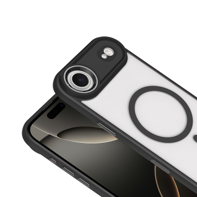 Apple iPhone 17 Air Kılıf Wireless Şarj Özellikli Zore Krom M-safe Silikon Kapak - 12