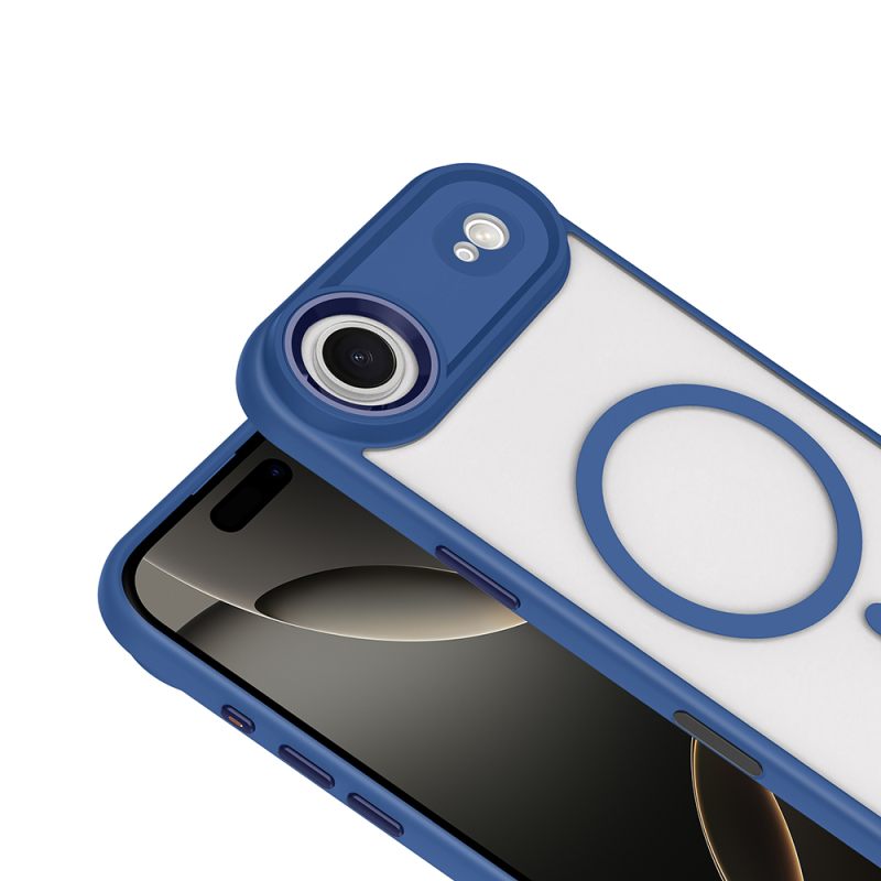 Apple iPhone 17 Air Kılıf Wireless Şarj Özellikli Zore Krom M-safe Silikon Kapak - 13