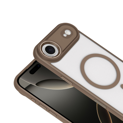 Apple iPhone 17 Air Kılıf Wireless Şarj Özellikli Zore Krom M-safe Silikon Kapak - 16