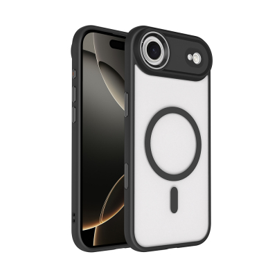 Apple iPhone 17 Air Kılıf Wireless Şarj Özellikli Zore Krom M-safe Silikon Kapak - 3