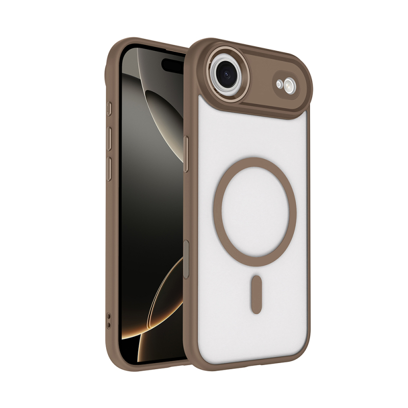 Apple iPhone 17 Air Kılıf Wireless Şarj Özellikli Zore Krom M-safe Silikon Kapak - 6