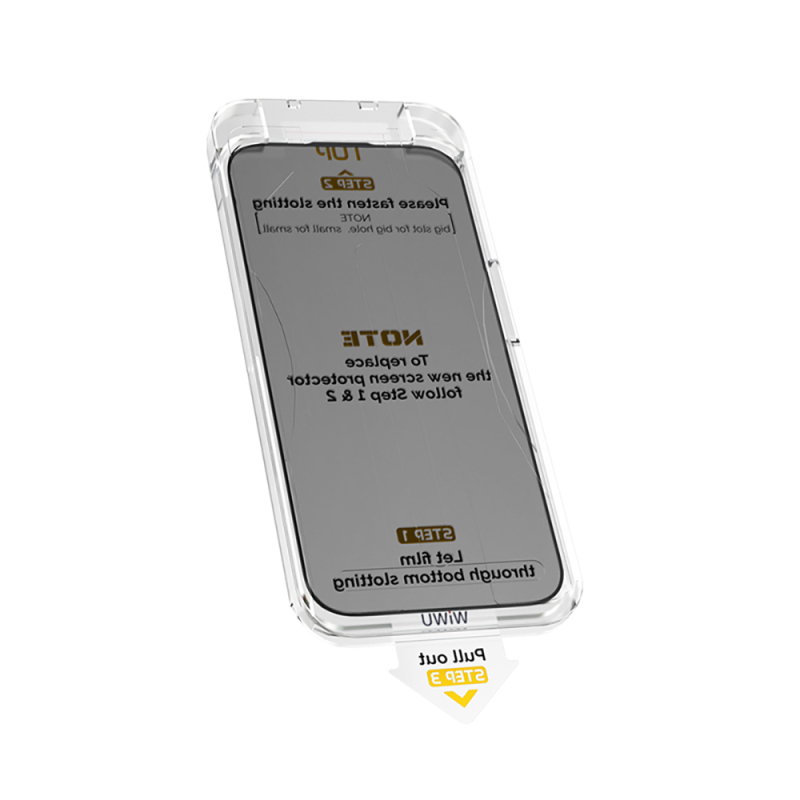 Apple iPhone 17 Air Wiwu Wi-SQ009 Easy Install iPrivacy 360° Anti-Peep Oleofobik Temperli Cam Ekran Koruyucu + Kolay Uygulama Aparatlı - 3