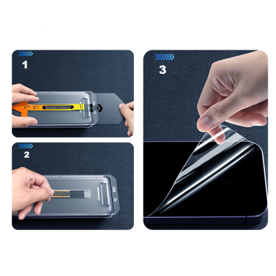 Apple iPhone 17 Air Zore 2.5D Oliv HD Temperli Cam Ekran Koruyucu + Kolay Uygulama Aparatı - 4