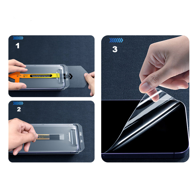 Apple iPhone 17 Air Zore 2.5D Oliv HD Temperli Cam Ekran Koruyucu + Kolay Uygulama Aparatı - 4