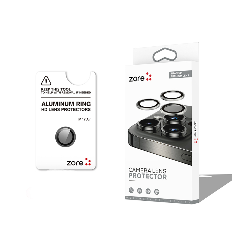 Apple iPhone 17 Air Zore CL-12 Premium Safir Parmak İzi Bırakmayan Anti-Reflective Kamera Lens Koruyucu - 2