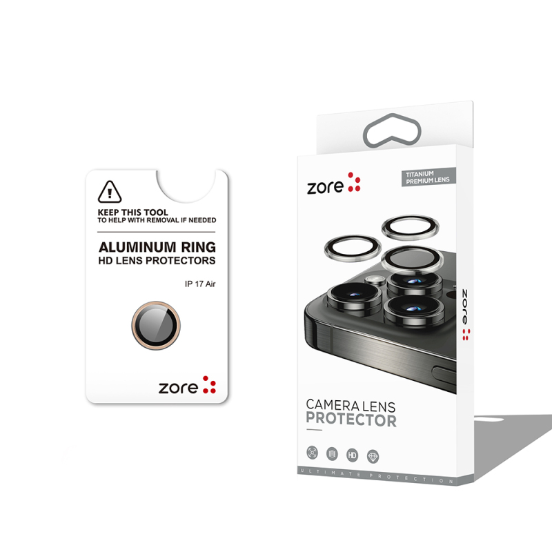 Apple iPhone 17 Air Zore CL-12 Premium Safir Parmak İzi Bırakmayan Anti-Reflective Kamera Lens Koruyucu - 3