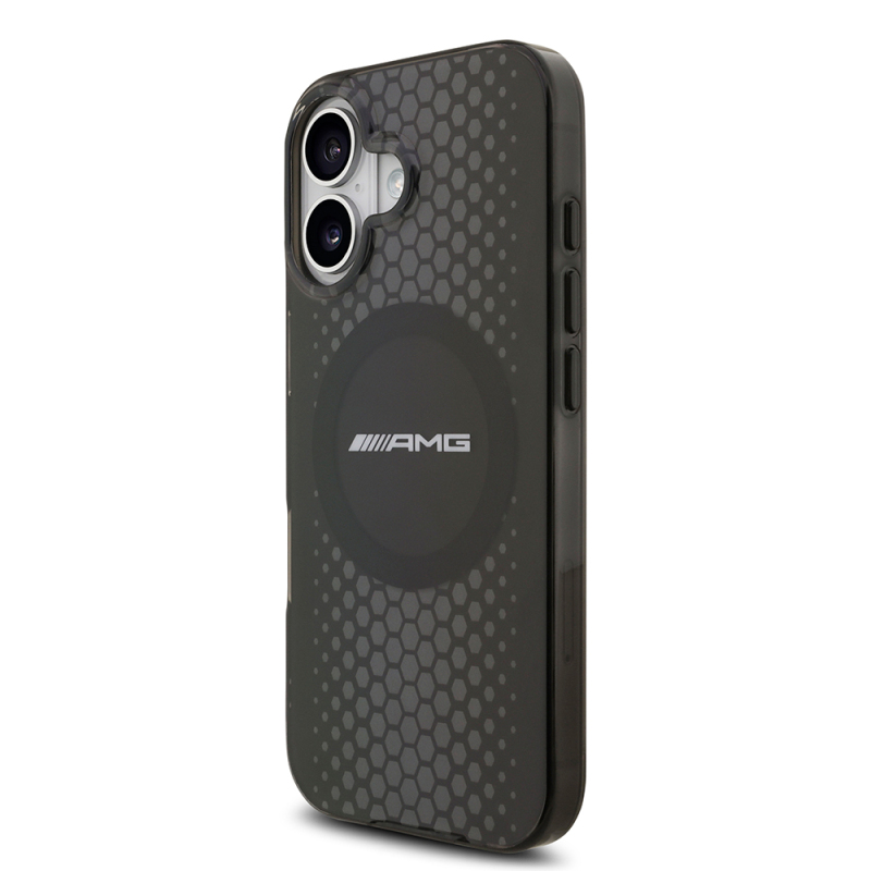 Apple iPhone 17 Case AMG Original Licensed Double Layer Large Logo Honeycomb Pattern Cover - 4