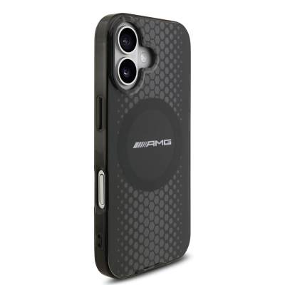 Apple iPhone 17 Case AMG Original Licensed Double Layer Large Logo Honeycomb Pattern Cover - 5
