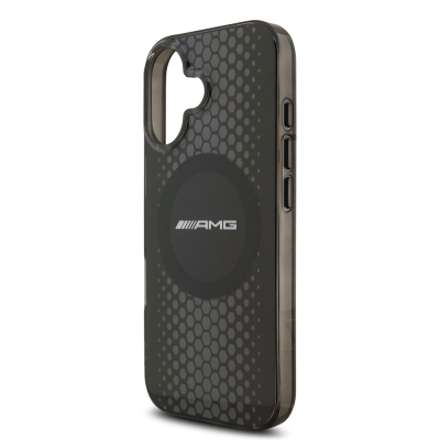 Apple iPhone 17 Case AMG Original Licensed Double Layer Large Logo Honeycomb Pattern Cover - 7