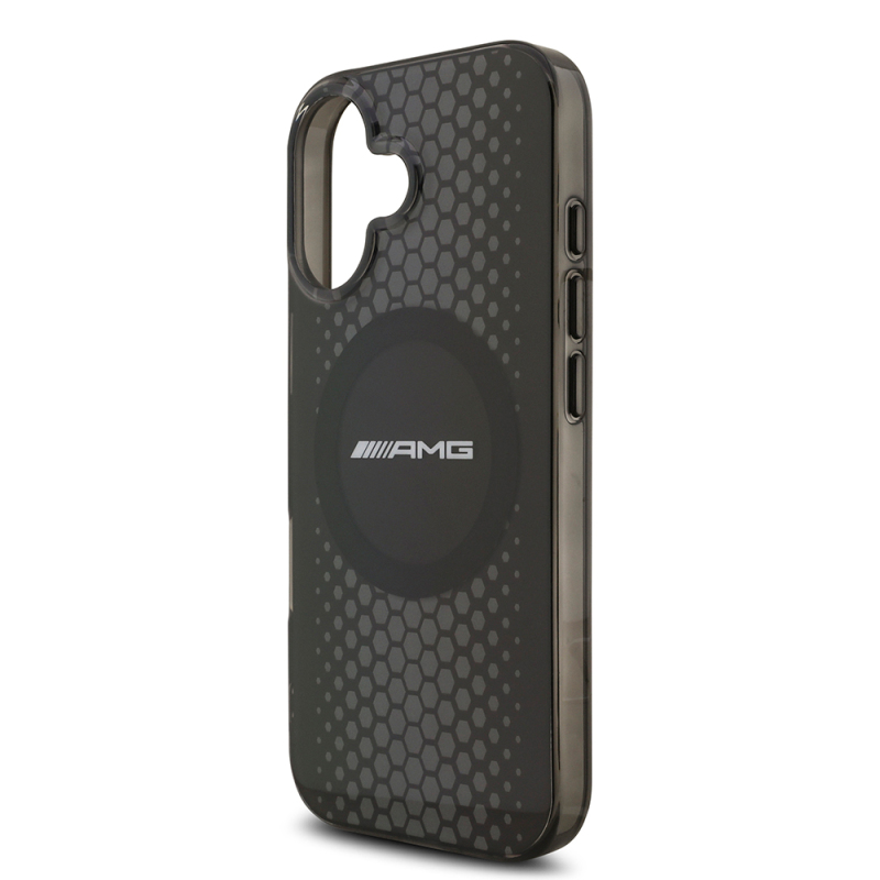 Apple iPhone 17 Case AMG Original Licensed Double Layer Large Logo Honeycomb Pattern Cover - 7