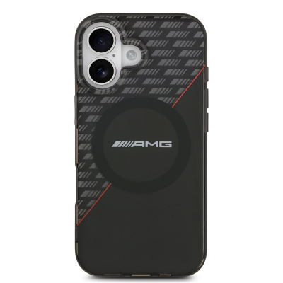 Apple iPhone 17 Case AMG Original Licensed M-Safe Charging Feature Double Layer Red Cross Striped Cover - 3