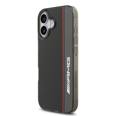 Apple iPhone 17 Case AMG Original Licensed M-Safe Charging Feature IML Print Logo Double Layer Bow Lines Cover - 3