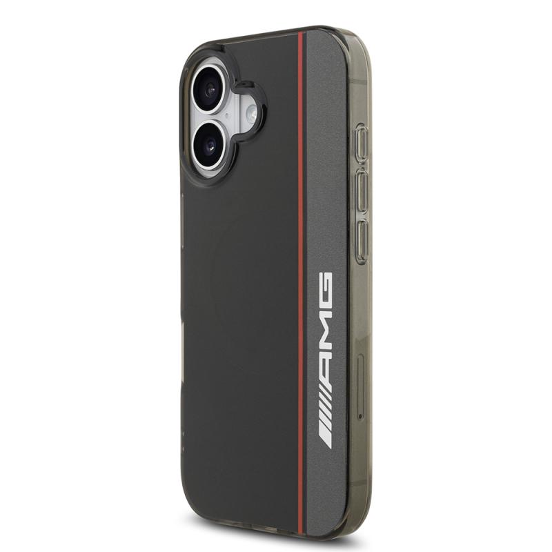 Apple iPhone 17 Case AMG Original Licensed M-Safe Charging Feature IML Print Logo Double Layer Bow Lines Cover - 3