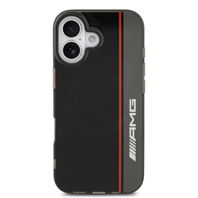 Apple iPhone 17 Case AMG Original Licensed M-Safe Charging Feature IML Print Logo Double Layer Bow Lines Cover - 4