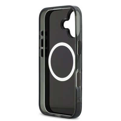 Apple iPhone 17 Case BMW Original Licensed M-Safe Charging Feature Metal Camera Button Horizontal Stripe M Design Cover - 9