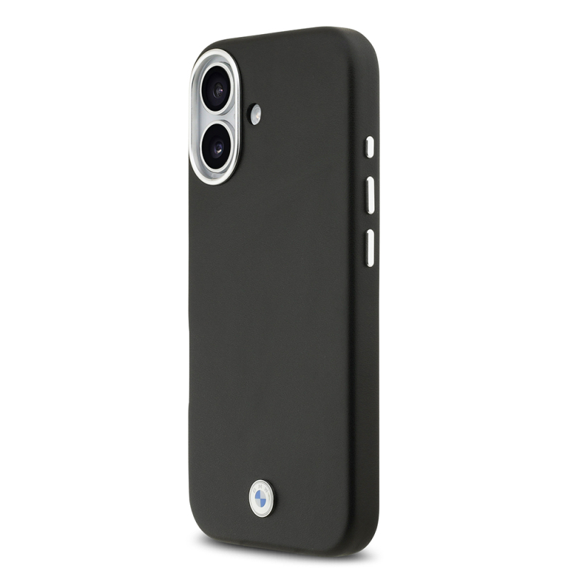 Apple iPhone 17 Case BMW Original Licensed M-Safe Charging Feature Metal Logo Full Cover Leather Cover - 4