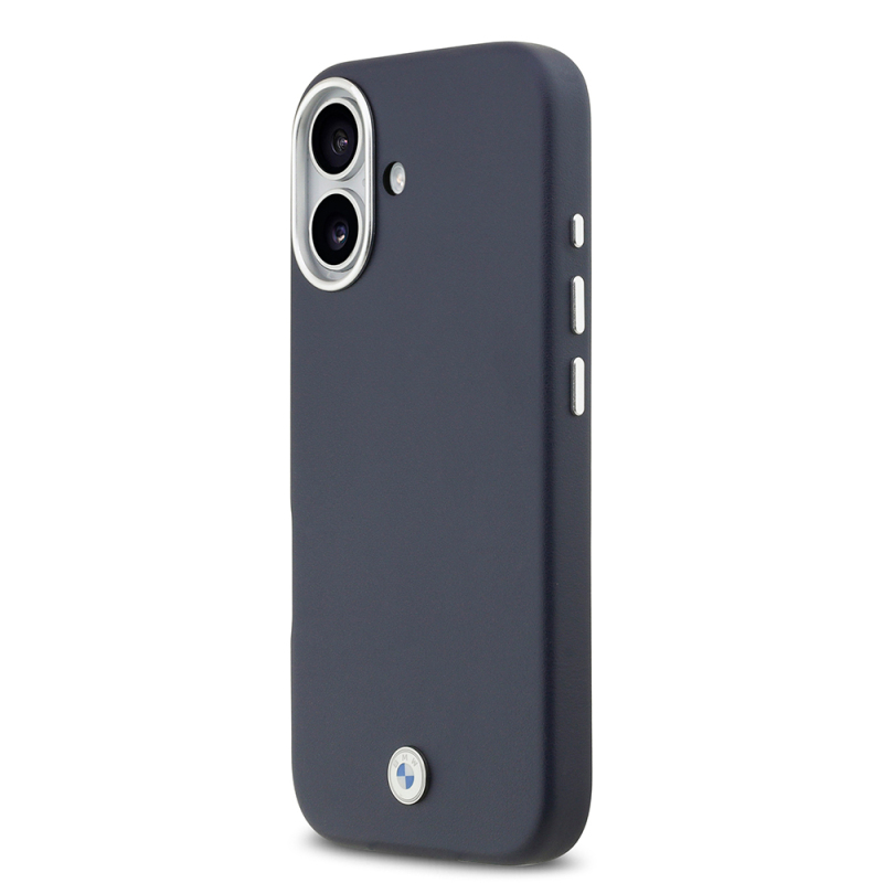 Apple iPhone 17 Case BMW Original Licensed M-Safe Charging Feature Metal Logo Full Cover Leather Cover - 11