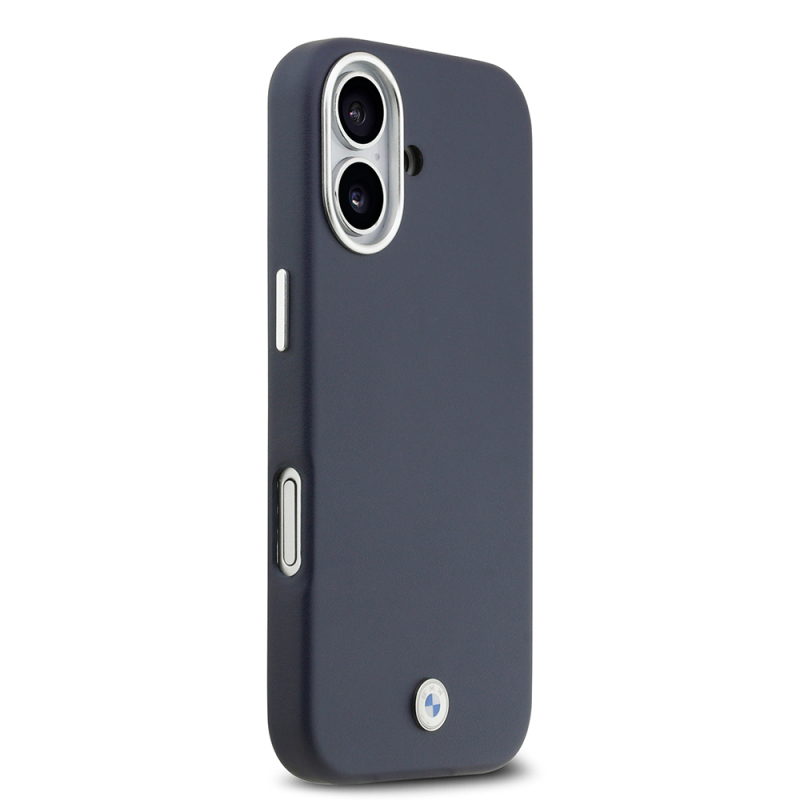 Apple iPhone 17 Case BMW Original Licensed M-Safe Charging Feature Metal Logo Full Cover Leather Cover - 13