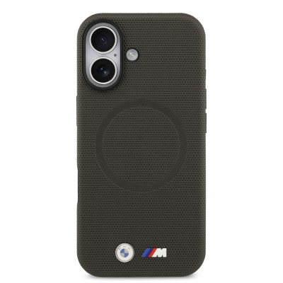 Apple iPhone 17 Case BMW Original Licensed M-Safe Charging Feature Metal Logo Perforated M Design Leather Cover - 8