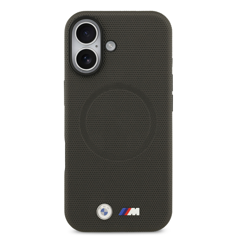 Apple iPhone 17 Case BMW Original Licensed M-Safe Charging Feature Metal Logo Perforated M Design Leather Cover - 8