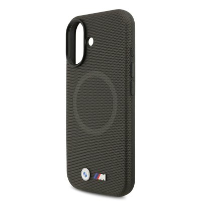 Apple iPhone 17 Case BMW Original Licensed M-Safe Charging Feature Metal Logo Perforated M Design Leather Cover - 11