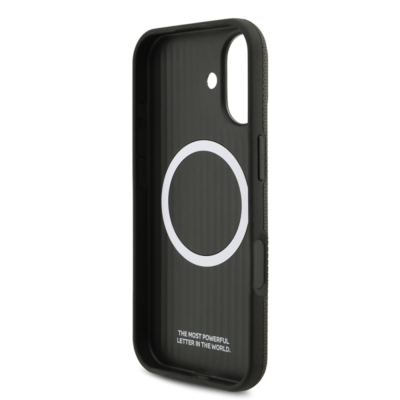 Apple iPhone 17 Case BMW Original Licensed M-Safe Charging Feature Metal Logo Perforated M Design Leather Cover - 12