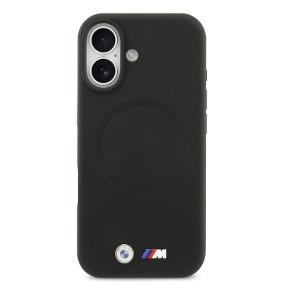 Apple iPhone 17 Case BMW Original Licensed M-Safe Charging Feature Metal Logo Perforated M Design Leather Cover - 15