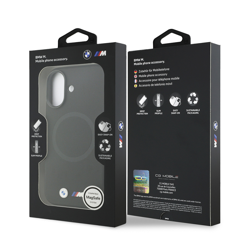 Apple iPhone 17 Case BMW Original Licensed M-Safe Charging Feature Metal Logo Perforated M Design Leather Cover - 20