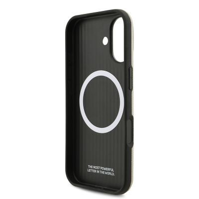 Apple iPhone 17 Case BMW Original Licensed M-Safe Charging Feature Metal Logo Perforated M Design Leather Cover - 26