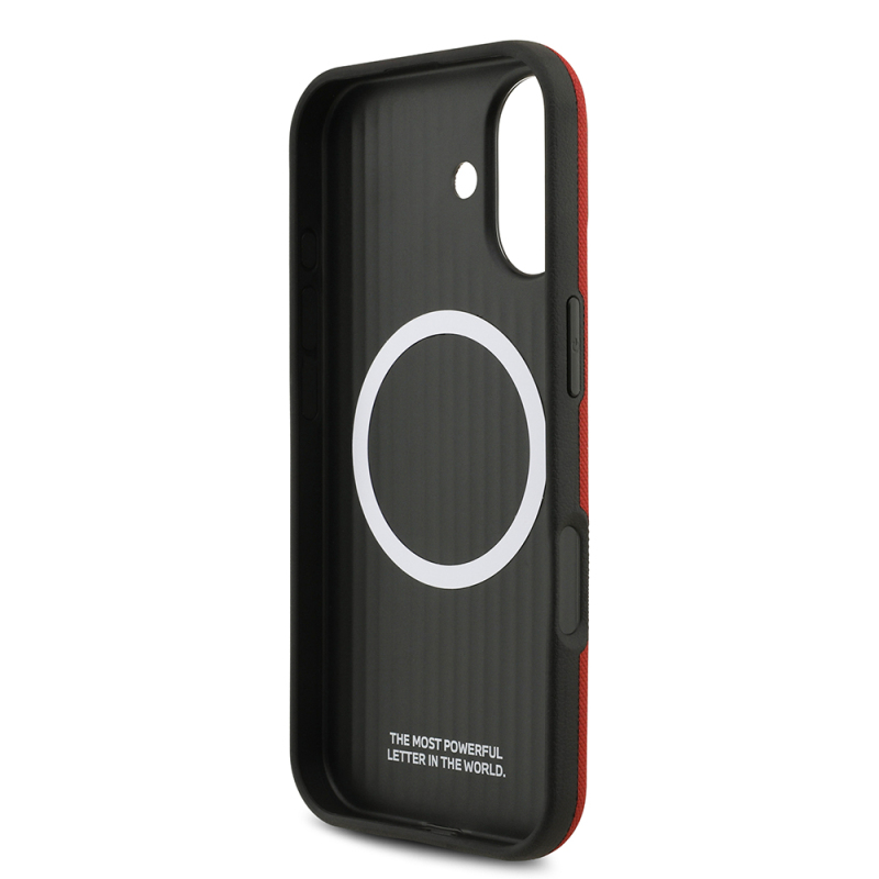 Apple iPhone 17 Case BMW Original Licensed M-Safe Charging Feature Metal Logo Perforated M Design Leather Cover - 40