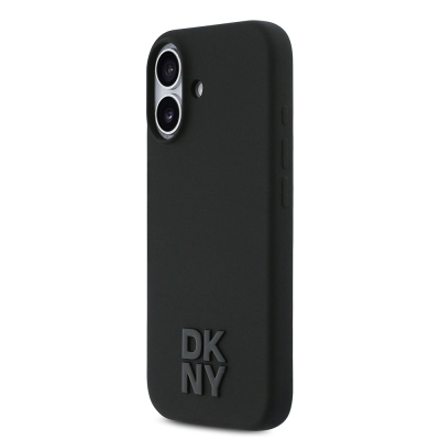 Apple iPhone 17 Case DKNY Original Licensed M-Safe Charging Feature Metal Logo Silicone Cover - 3