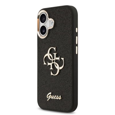 Apple iPhone 17 Case Guess Original Licensed 4G Large Metal Camera Frame and Logo Glitter Cover - 4